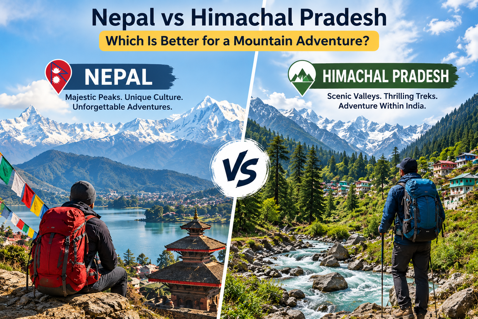 Mountain adventure in India  Nepal vs Himachal  Himalayan Adventure